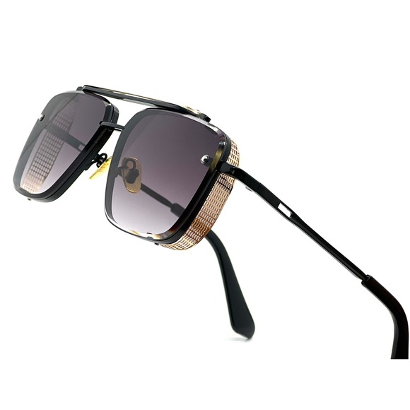 Sunglasses‎ Steampunk Design Square Frame Men's Fashion Elegant Luxury Outdoor - Picture 1 of 9